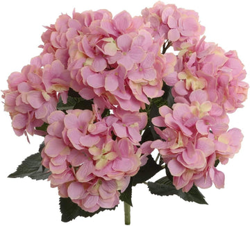Pink Faux Hydrangea Bush- 22" Hydrangea Bush artificialflowersdotcom
